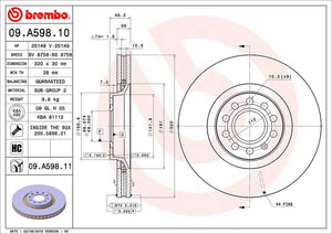 Product of Brembo 09A59811C02 Vented 1 Piece Brake Rotor 