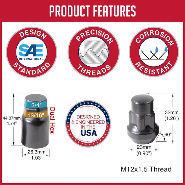 Product of Coyote Wheel Accessories 741145blk Wheel Lock