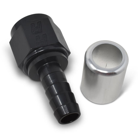 Product of Russell Automotive ProClassic 610523 Hose Barb 1/2 Inch (-8 AN) Black/ Silver 