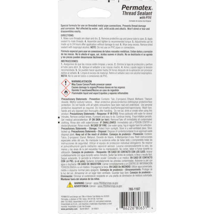 Permatex 80631 Thread Sealant||80631_1.Png||86||p1380631||1002239