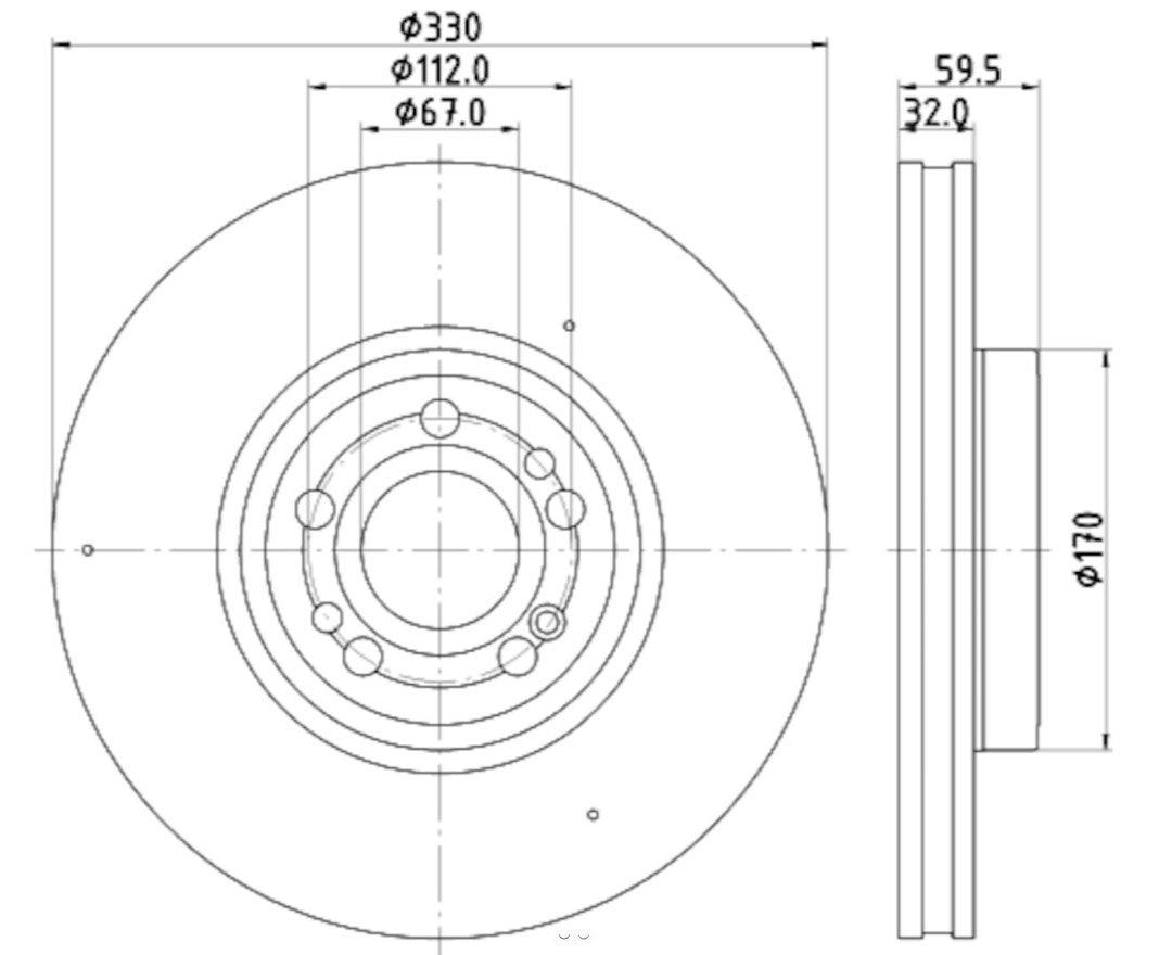 Product of Hella 355132331 Pagid  Brake Rotor 
