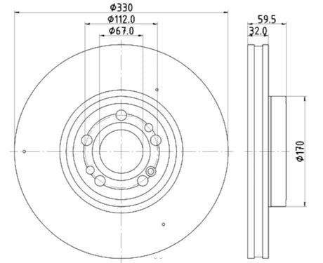 Product of Hella 355132331 Pagid  Brake Rotor 