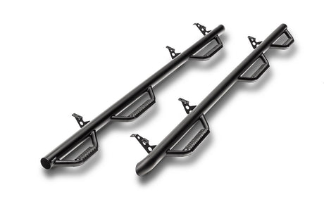 Product of N-Fab G1595CC-6-TX Black Matte Textured Powder Coated Round Nerf Bar - Truck Wheel To Wheel 