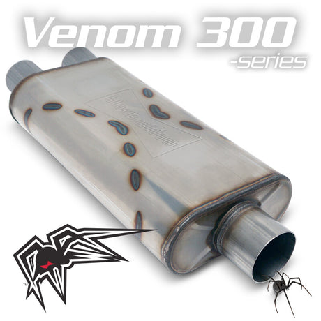 Product of Black Widow Exhaust BWSDV3-32 Venom 300-Series Stainless Steel Exhaust Muffler 