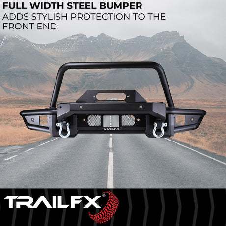 Product of TrailFX BR002T TrailFX Bronco Products Steel Matte Powder Coated Bumper 