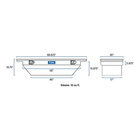 Product of UWS TBSD-69-A-LP-MB Low Profile Toolbox 