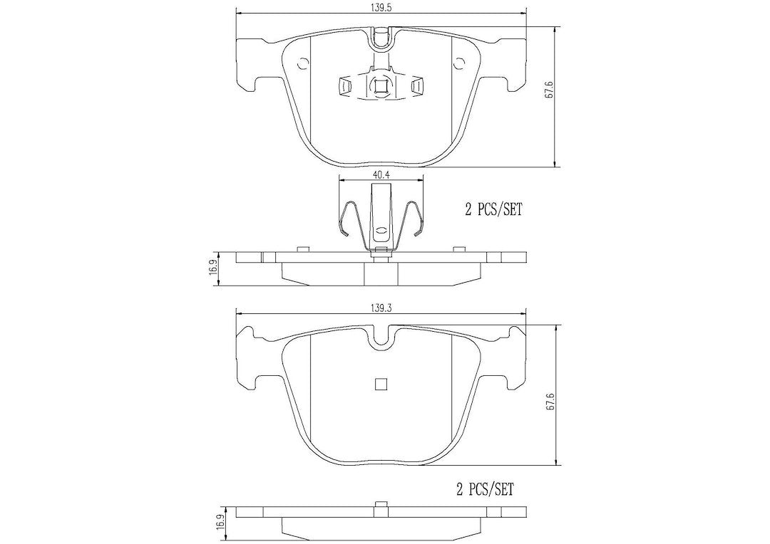 Product of Brembo P06053N Brake Pad - Set Of 4 