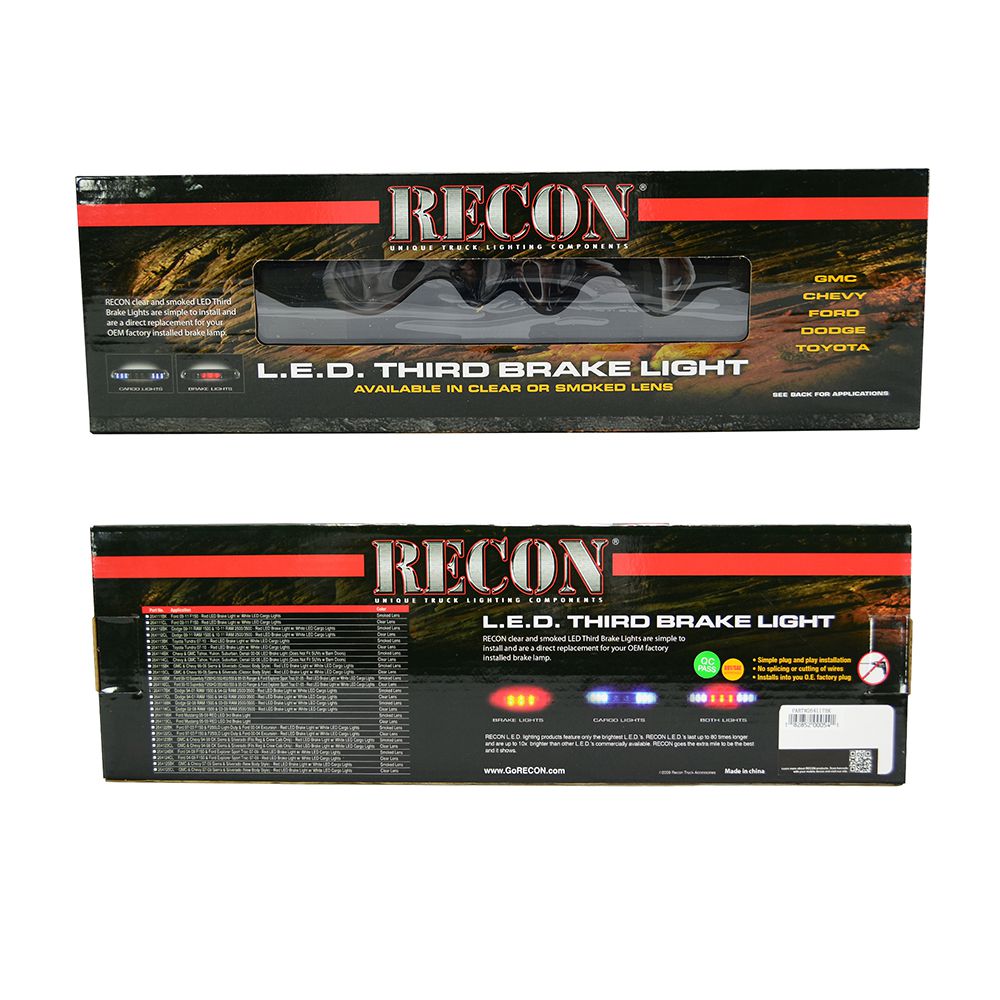 Recon Accessories 264112bk Center High Mount Stop Light||||87||r89264112bk||1915417