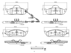 Product of Brembo P50039N Brake Pad - Set Of 4 