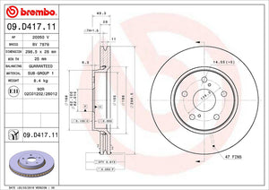 Product of Brembo 09D41711C02 Vented 1 Piece Brake Rotor 