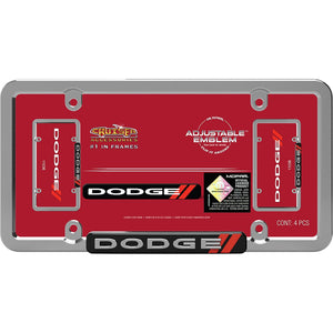 Cruiser 11036 License Plate Frame||11036_P01-Dodge_Chrome_Red-Inpack.Jpg||86||c3411036||851431