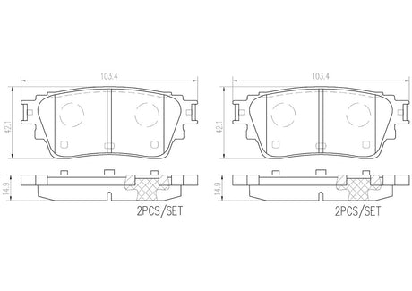 Product of Brembo P56125N Brake Pad - Set Of 4 