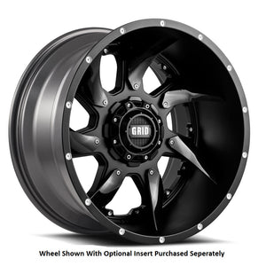 Product of Grid Wheels 22x12 Black Wheel - 8x7.08 Bolt Pattern 