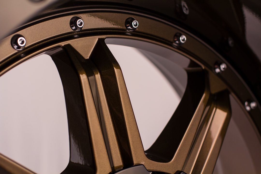 Product of Grid Wheels 17x9 Bronze With Black Lip Wheel - 8x6.69 Bolt Pattern 