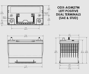 Product of Odyssey Battery Odx-Agm27m Battery
