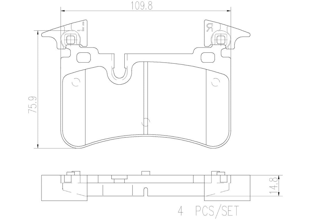 Product of Brembo P50113N Brake Pad - Set Of 4 