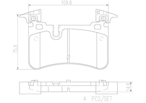 Product of Brembo P50113N Brake Pad - Set Of 4 
