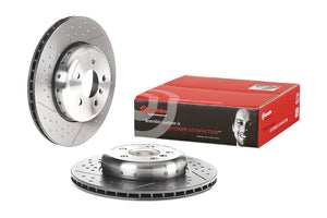 Product of Brembo 09C39513C02 Vented Cross Drilled 1 Piece Brake Rotor 