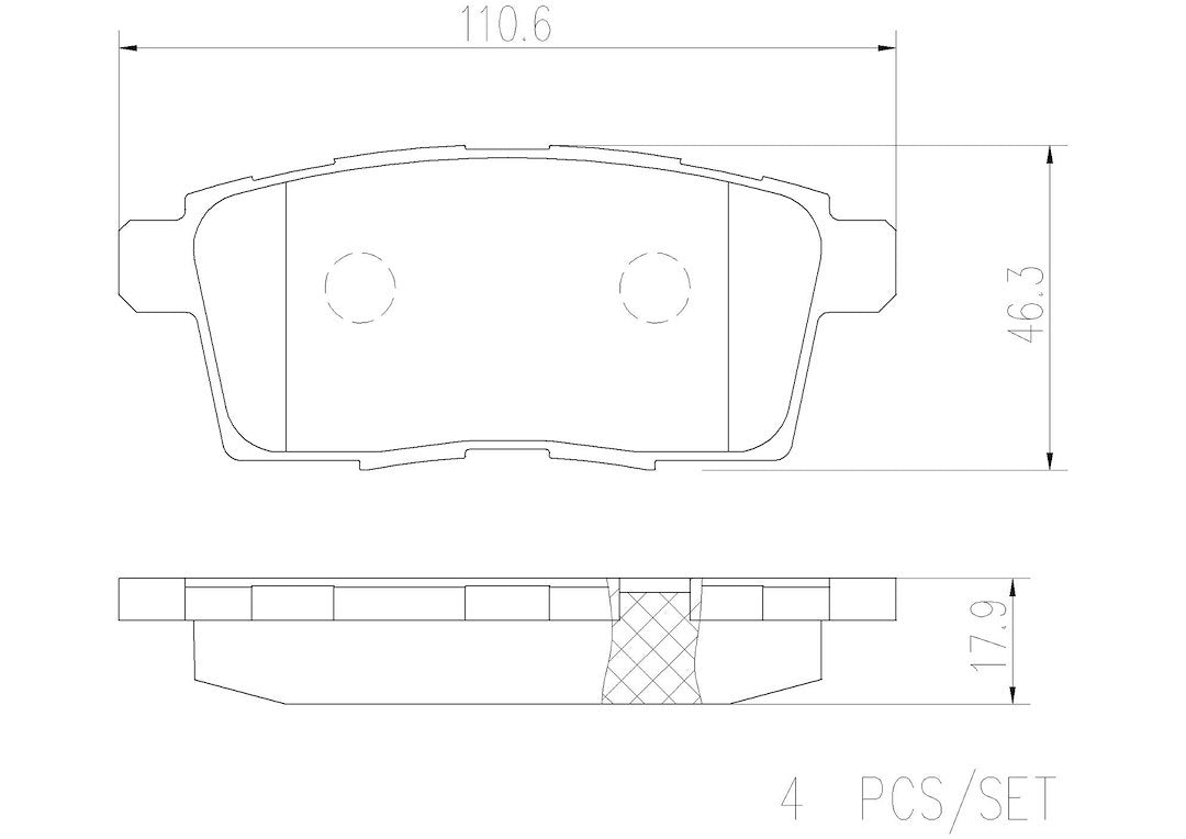 Product of Brembo P49041N Brake Pad - Set Of 4 