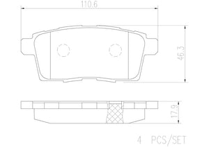 Product of Brembo P49041N Brake Pad - Set Of 4 