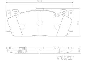 Product of Brembo P06079N Brake Pad - Set Of 4 