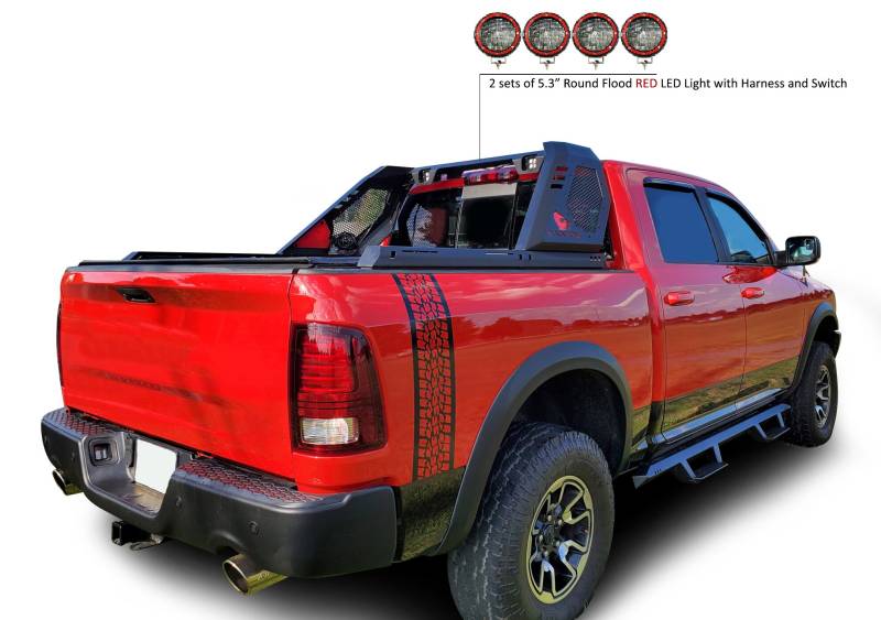 Black Horse Offroad Virb02b-Plfr Truck Bed Bar||virb02b-Plfr_9.Jpeg||93||blkvirb02bpfr||2239547