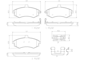 Product of Brembo P30020N Brake Pad - Set Of 4 
