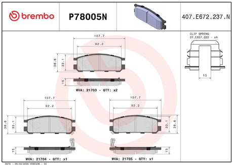 Brembo P78005n Brake Pad||p78005n_2.Jpg||86||brmp78005n||2091746