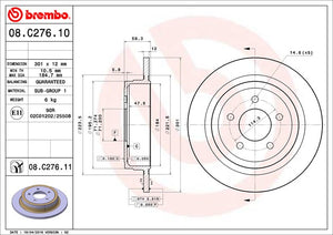 Brembo 08c27611c02 Brake Rotor||08.C276.11_1.Jpg||86||brm08c27611||1061649