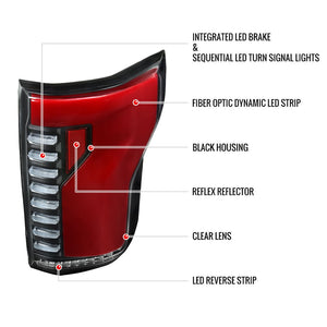 Product of Spec-D Tuning LT-F15015JRLED-SQ-RS Tail Light Assembly 