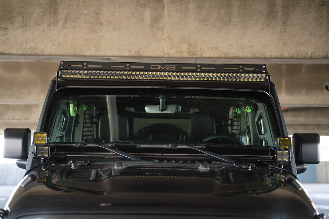 Dv8 Offroad Lbjl-10 Light Bar Mounting Kit||2018-2023-Jeep-Wrangler-Jl-_-Gladiator-Jt-Light-Bar-Mount_Installed_7.Jpg||95||dv8lbjl10||1627954
