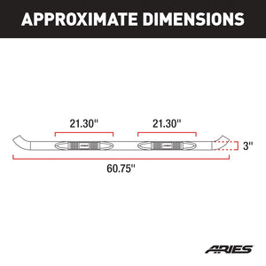 Product of Aries 203017 Nerf Bar With Surface Steps 