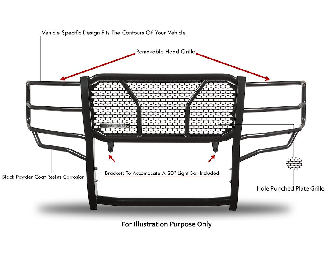 Product of Black Horse Offroad RU-FOF116-B Grille Guard  