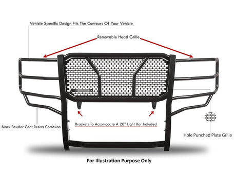 Product of Black Horse Offroad RU-FOF116-B Grille Guard  