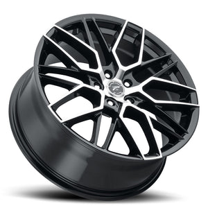 Product of Ultra Wheel 20x8.5 Black With Natural Face Wheel - 5x4.40 Bolt Pattern 