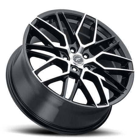 Product of Ultra Wheel 20x8.5 Black With Natural Face Wheel - 5x4.40 Bolt Pattern 