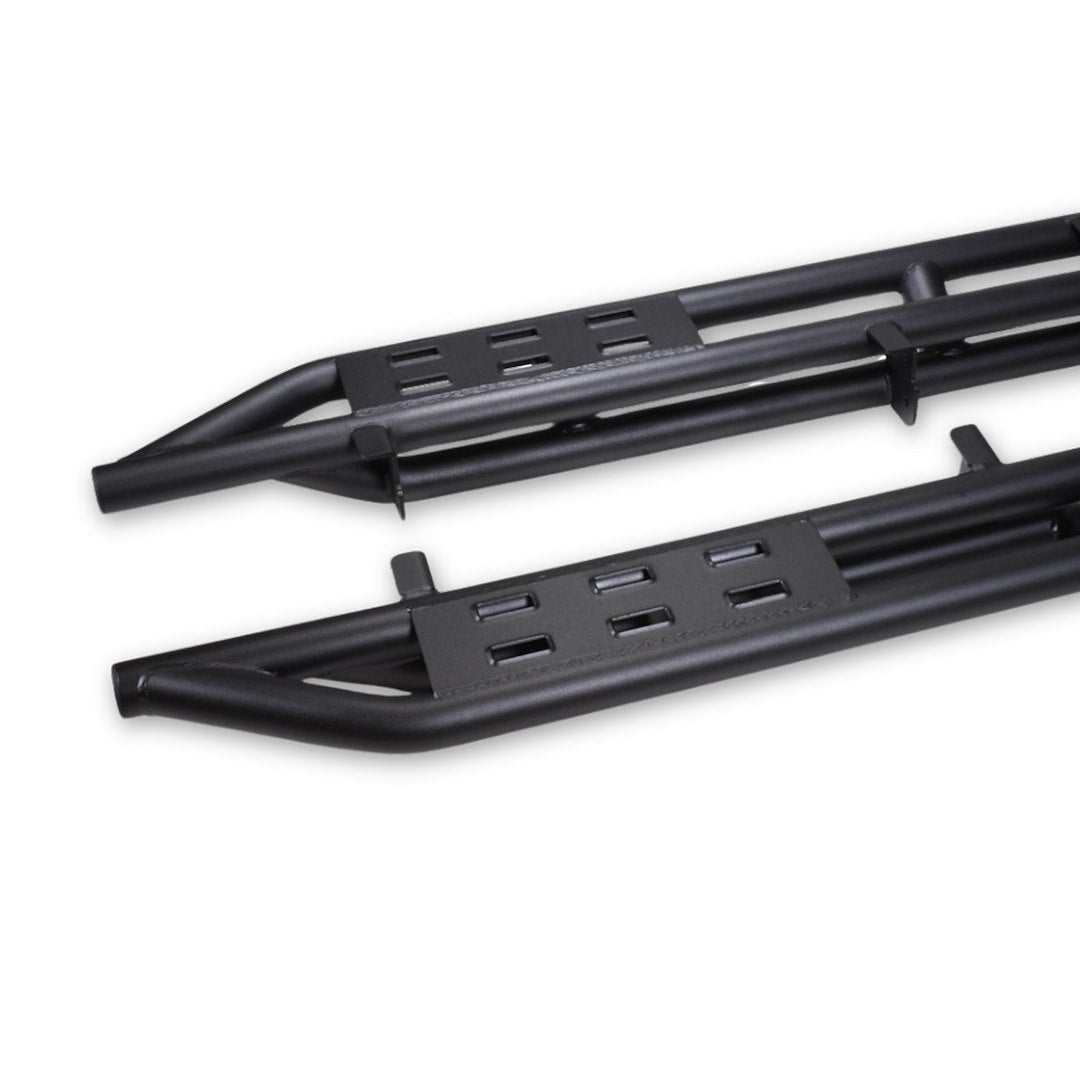 Product of TrailFX BR012T Black Steel Round Tube Rocker Panel Guard 