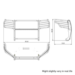 Product of Black Horse Offroad 17TT22MA Grille Guard  