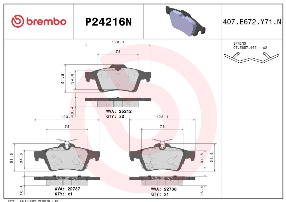 Brembo P24216n Brake Pad||p24216n_2.Jpg||86||brmp24216n||2091562