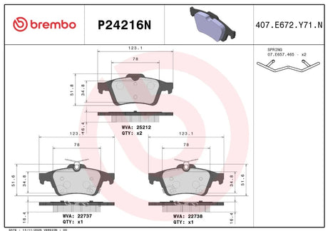 Brembo P24216n Brake Pad||p24216n_2.Jpg||86||brmp24216n||2091562