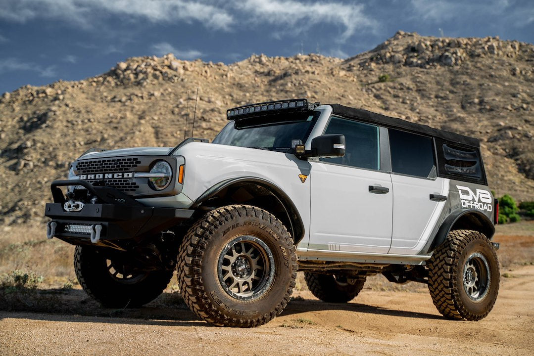 Dv8 Offroad Lbbr-08 Driving/ Fog Light Mounting Bracket||2021-2023-Ford-Bronco-A-Pillar-Dual-Light-Pod-Drop-Mounts_Installed-02.Jpg||91||dv8lbbr08||1627917