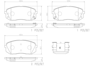 Product of Brembo P30056N Brake Pad - Set Of 4 