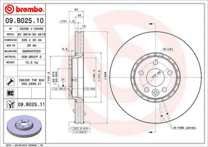Product of Brembo 09B02511C02 Vented 1 Piece Brake Rotor 
