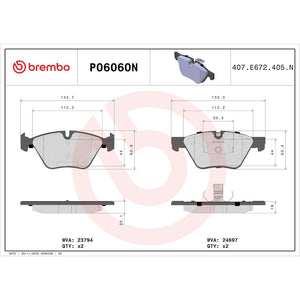Brembo P06060n Brake Pad||p06060n_Drw.Jpg||91||brmp06060n||1752364