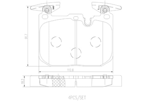 Product of Brembo P06088N Brake Pad - Set Of 4 