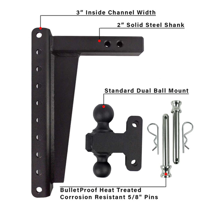 Product of Bulletproof Hitches HD2014 Receiver Trailer Hitch Ball Mount 