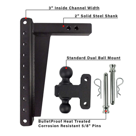 Product of Bulletproof Hitches HD2014 Receiver Trailer Hitch Ball Mount 