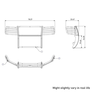 Product of Black Horse Offroad 17GS10MA-PLFR Grille Guard  