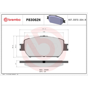 Brembo P83062n Brake Pad||p83062n_Drw.Jpg||87||brmp83062n||1754053
