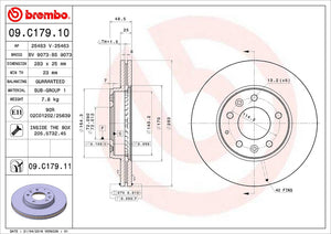 Product of Brembo 09C17911C02 Vented 1 Piece Brake Rotor 